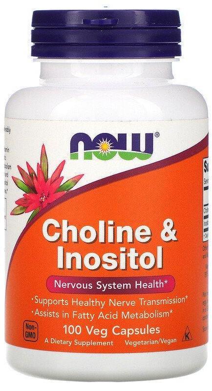 Холин с инозитолом NOW Choline Inositol 250/250 мг 100 капсул Холин с инозитолом NOW Choline Inositol 250/250 мг 100 капсул