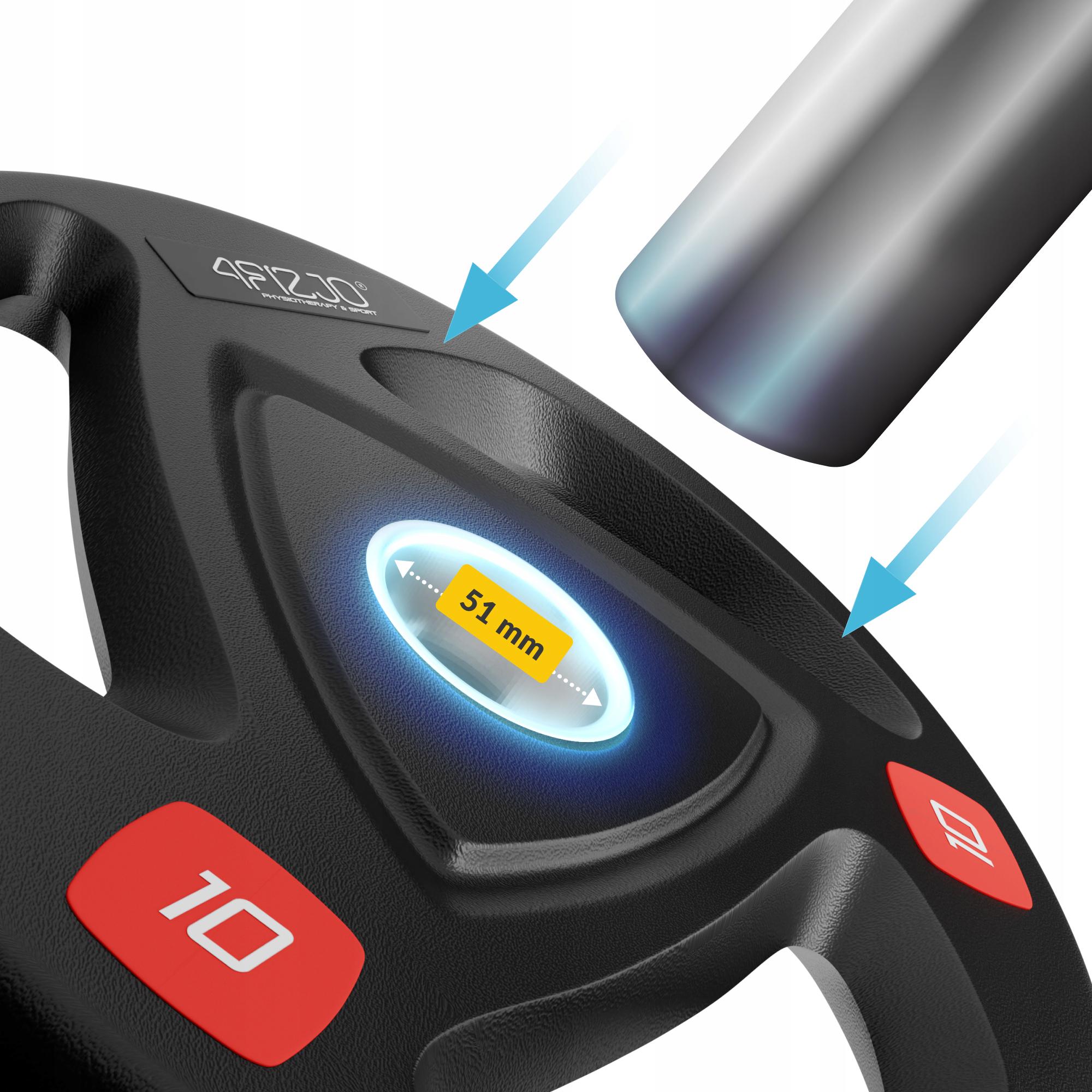 Диск олимпийский 4fizjo 2 шт. 10 кг 51 мм Black (P-5905973401289) - фото 5 Диск олимпийский 4fizjo 2 шт. 10 кг 51 мм Black (P-5905973401289) - фото 5