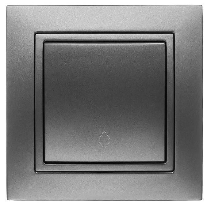 Выключатель одноклавишный проходной MARSHEL ELEGANT VS10-197 Graffite (VS10-197 Graffite)