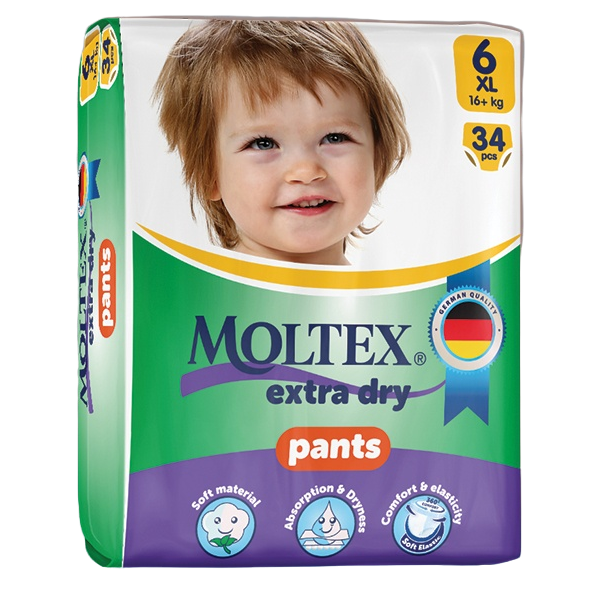 Подгузники-трусики Moltex р. 6 16+ кг 34 шт.