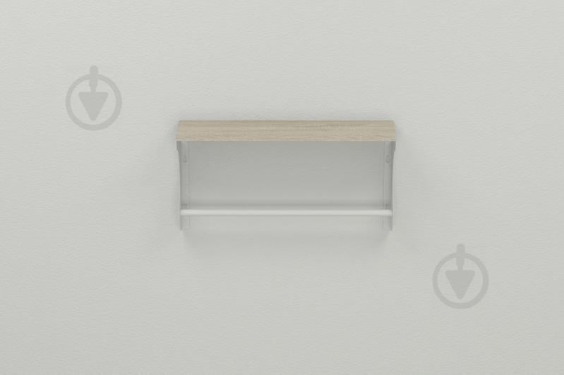 Полка настенная Ferrum-decor Юзиби 270x500x150 металл Белый ДСП Сонома 16 мм (UZI0011)