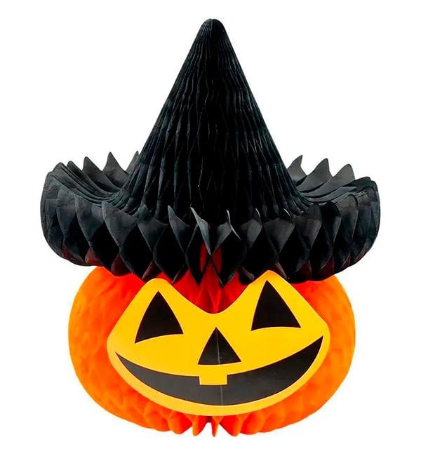 Декор на Хэллоуин Тыква в шляпе 28х24 см (10488) Декор на Хэллоуин Тыква в шляпе 28х24 см (10488)
