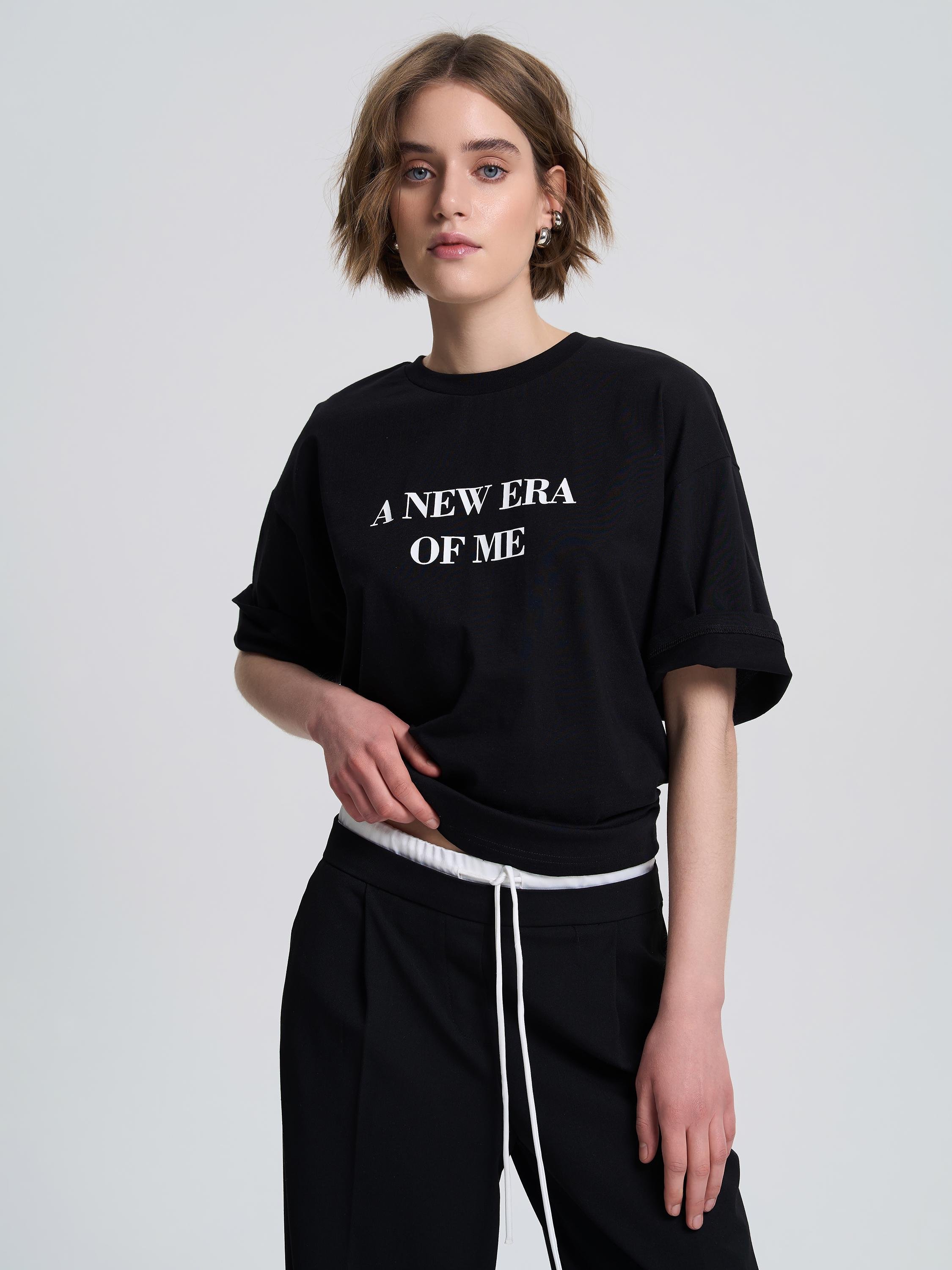 Футболка женская с надписью ROZA 240605 2XL Черный (4824005717611) - фото 6 Футболка женская с надписью ROZA 240605 2XL Черный (4824005717611) - фото 6