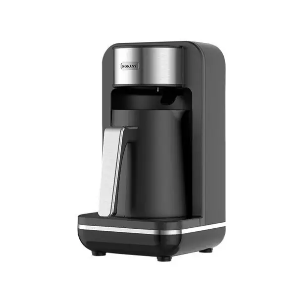 Турка электрическая для кофе Sokany SK-0137 из пластика и нержавеющей стали 250 мл Черный/Хром (147-107-SK0137 )
