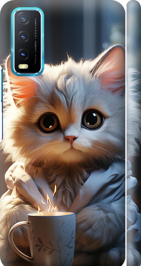 Чехол на Vivo Y20 White cat (5646m-2078-42517)