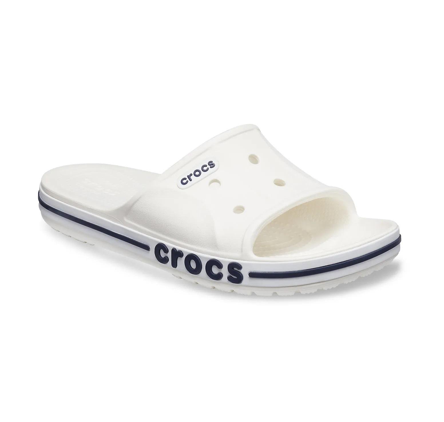 Шльопанці Crocs Bayaband Slide р. M12/45 29,5 см White/Navy (2053924) - фото 2