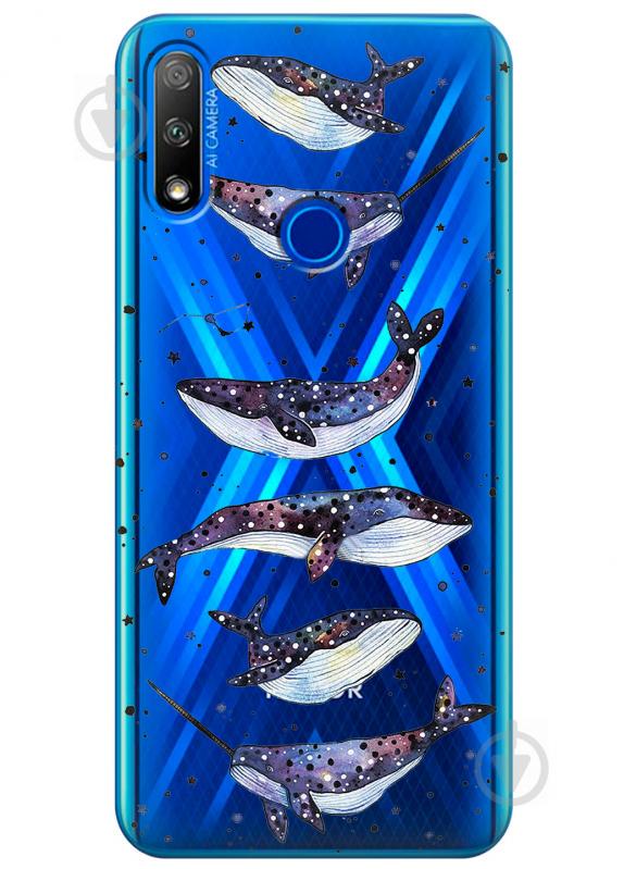 Прозрачный силиконовый чехол iSwag для Huawei Honor 9X с рисунком - Киты Единороги (KS2744) Прозрачный силиконовый чехол iSwag для Huawei Honor 9X с рисунком - Киты Единороги (KS2744)