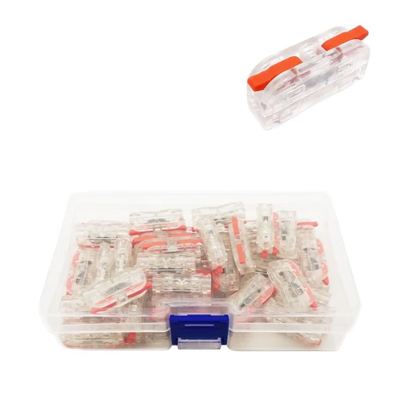 Набор клемм Tactix 0,08-4 мм2 32А 1-1 проходная наборная 30х8х13,5 мм 50 шт. Оранжевый (CT2-1MT-50box)