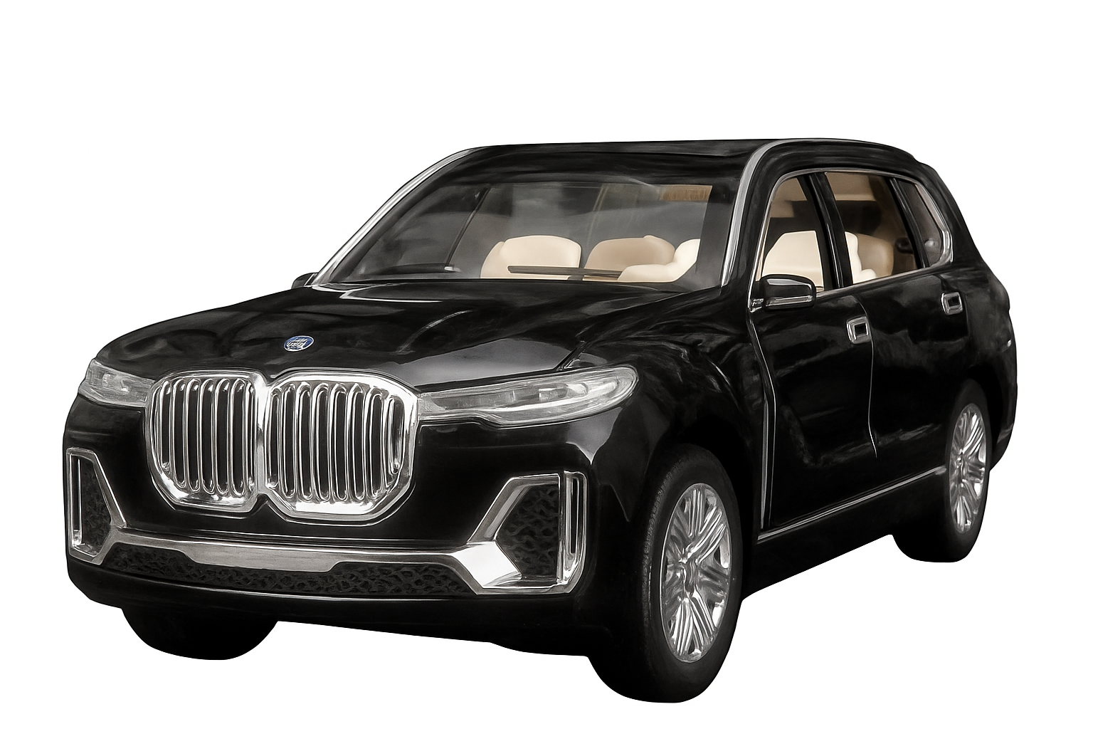 Модель игрушечного автомобиля BMW X7 1:24 звук свет Черный