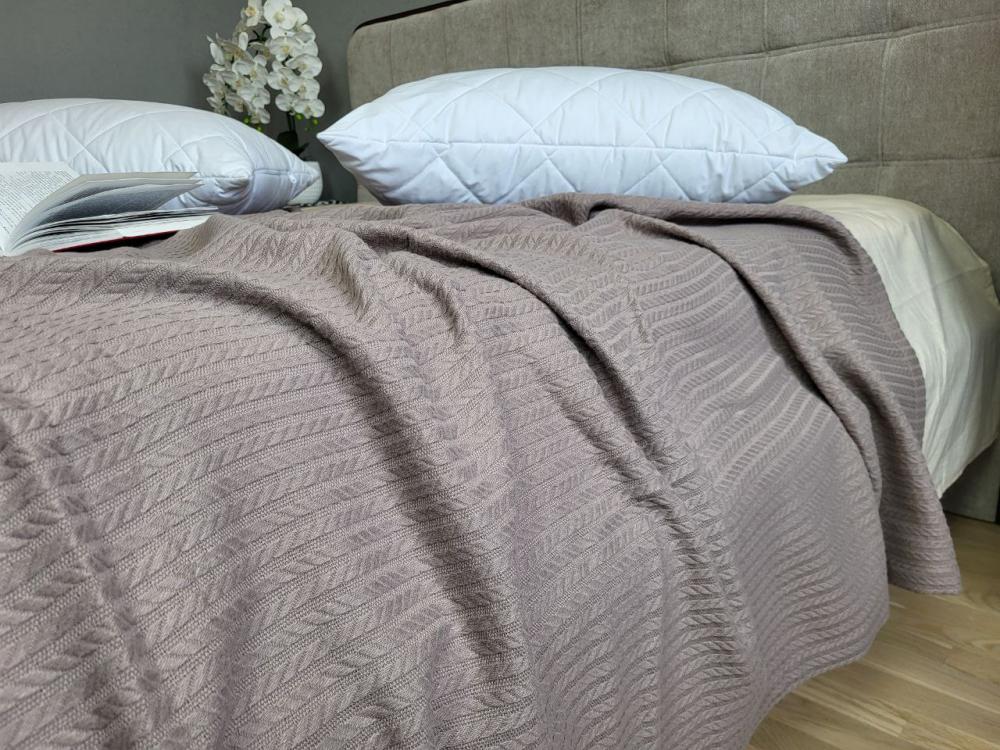 Покрывало Пике Косичка 180x220 см Мокко (11254) - фото 5 Покрывало Пике Косичка 180x220 см Мокко (11254) - фото 5