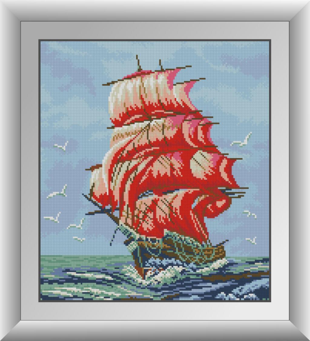 Алмазная мозаика Dream Art Алые паруса 37х42 см (DA.30089)