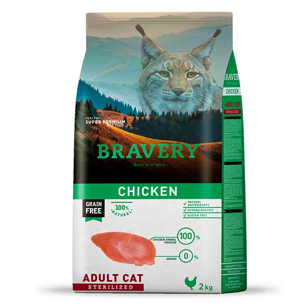 Корм сухий Bravery Chicken Cat Sterilized з куркою 2 кг - фото 1