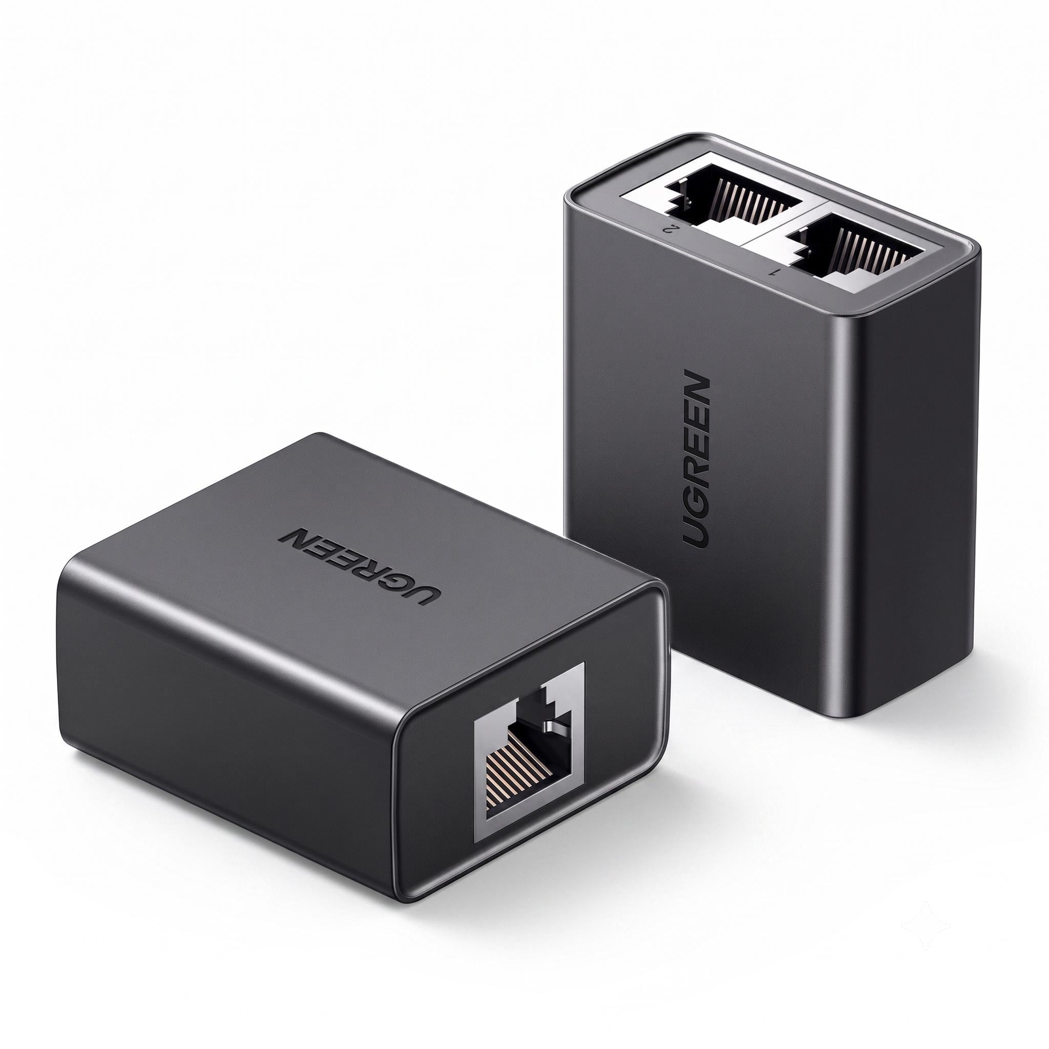 Сетевой разветвитель UGREEN CM210 2 шт. RJ45 1 на 2 100 Мбит/с обязательно использование в паре 8-жильные Cat5e/Cat6 Черный (50923)