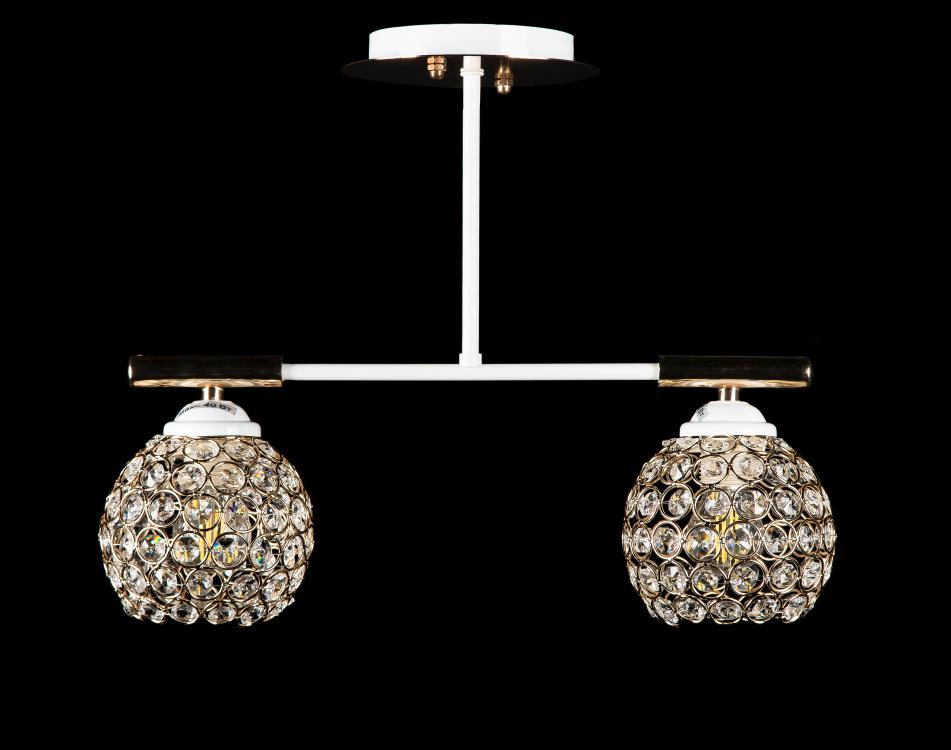 Люстра с плафонами Ray L9804A/2 WHI+FG (IR006135) Люстра с плафонами Ray L9804A/2 WHI+FG (IR006135)