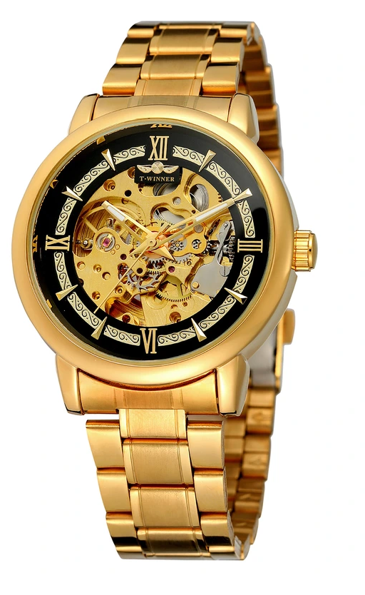 Наручные часы Forsining 8173 Gold/Black Steel