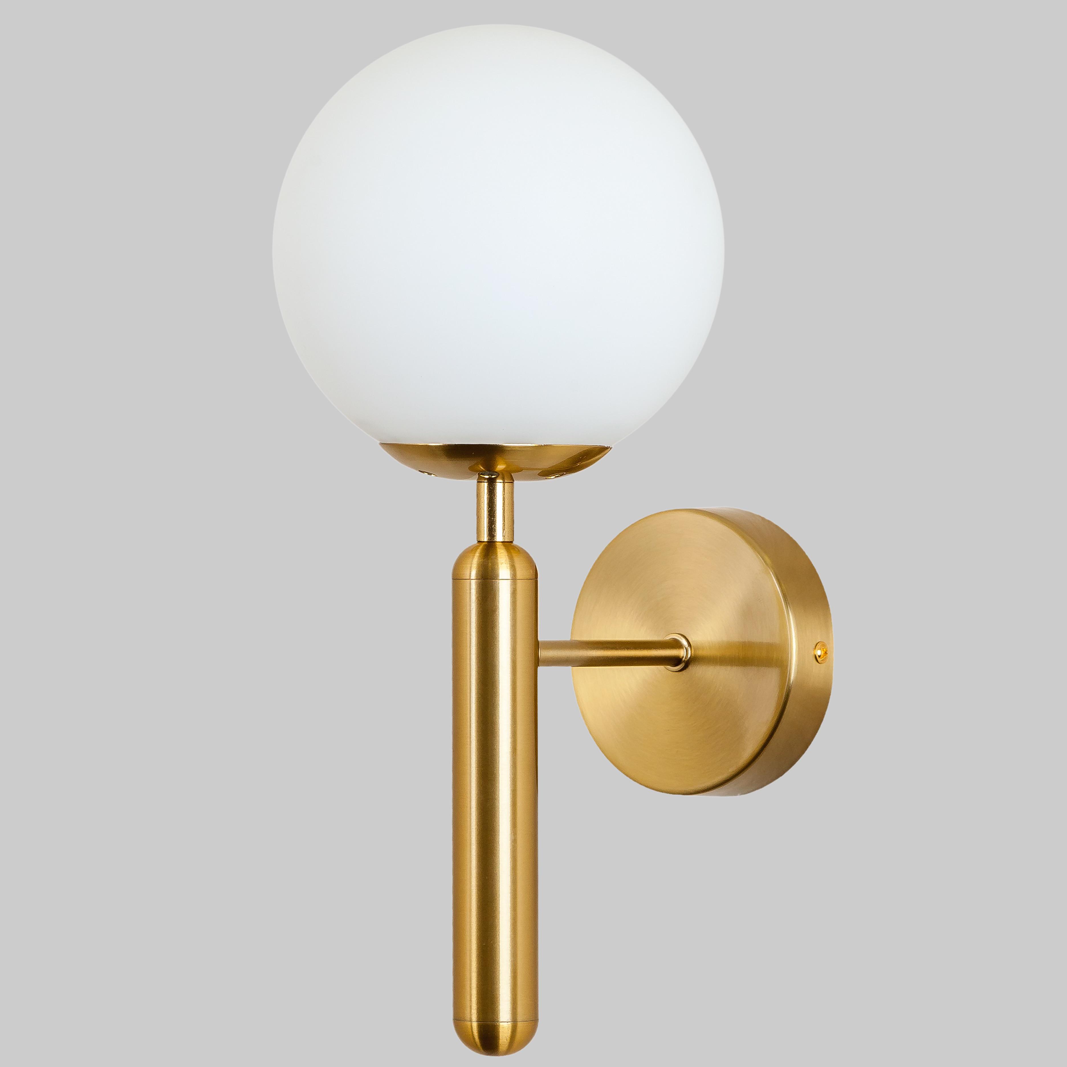 Бра Элеганс с шаром 15 см Бронзовый (999-W2015F-1 BRZ+WH)