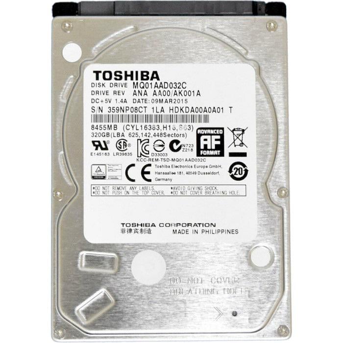 Жесткий диск TOSHIBA HDD 2,5" SATA 320GB 4200rpm/8MB (MQ01AAD032C)