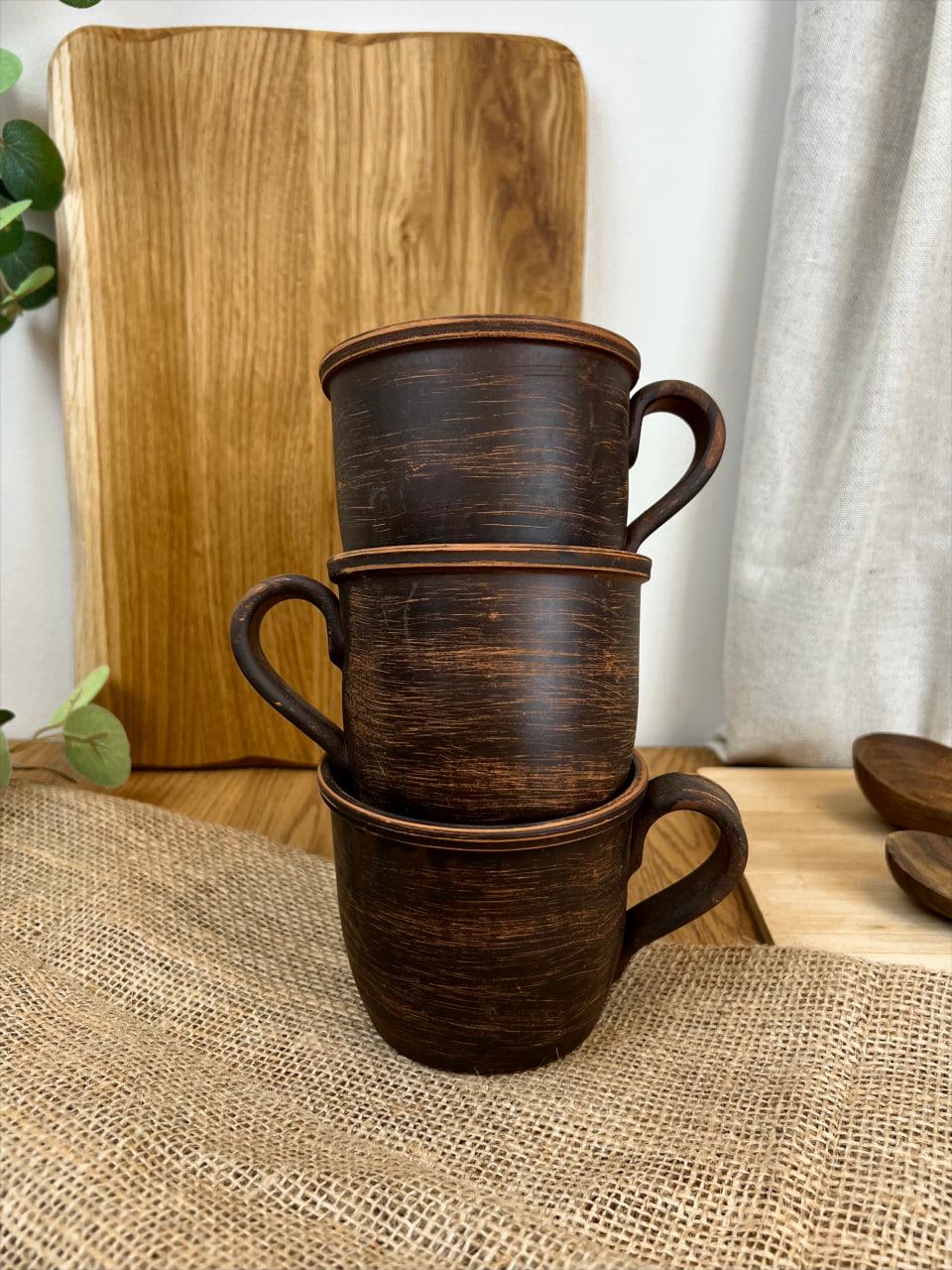 Чашка керамическая глиняная гладкая 0,4 л (3003-2) - фото 3 Чашка керамическая глиняная гладкая 0,4 л (3003-2) - фото 3