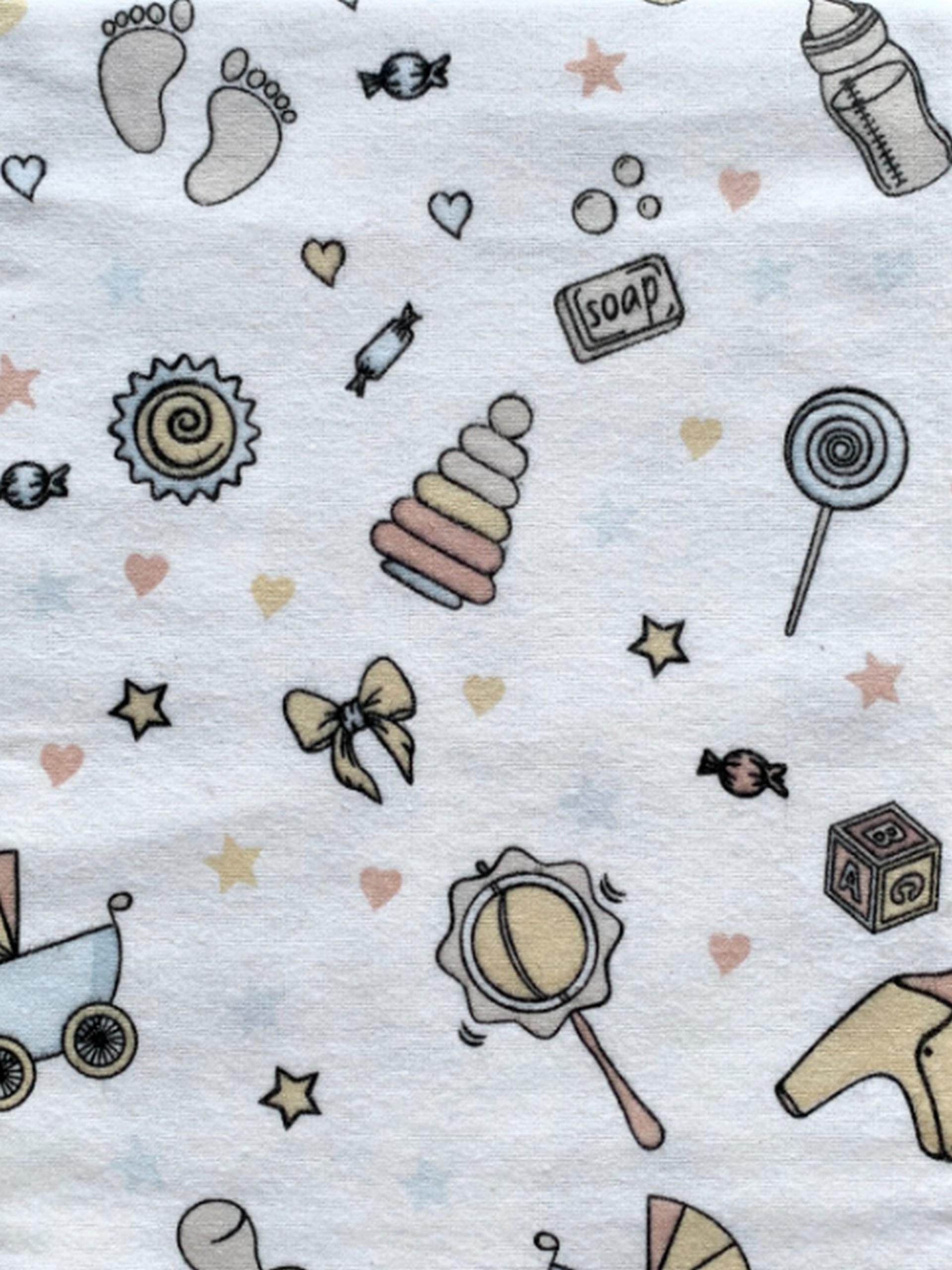 Пеленка фланелевая №53 Малыш байка 110x90 см (373-19266) - фото 1