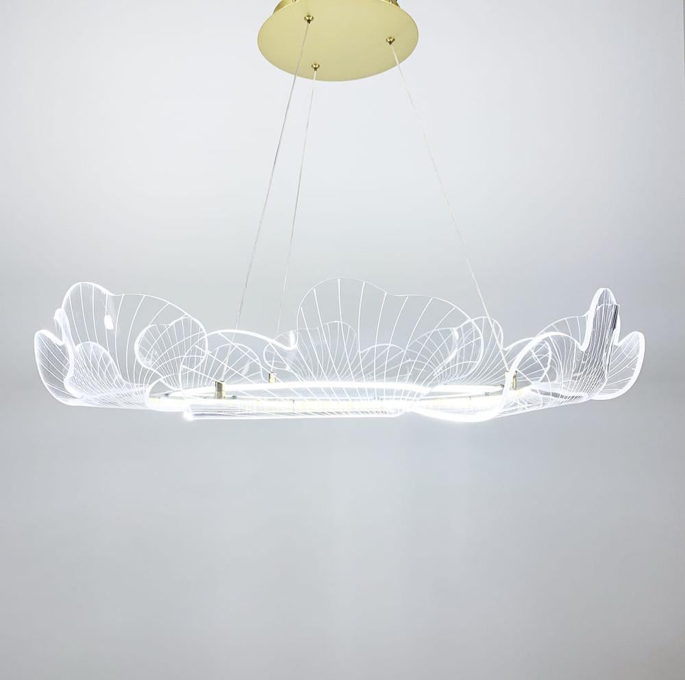Люстра підвісна INTENS у формі кільця з прозорими пелюстками з акрилу 60 см (DE 1) - фото 5