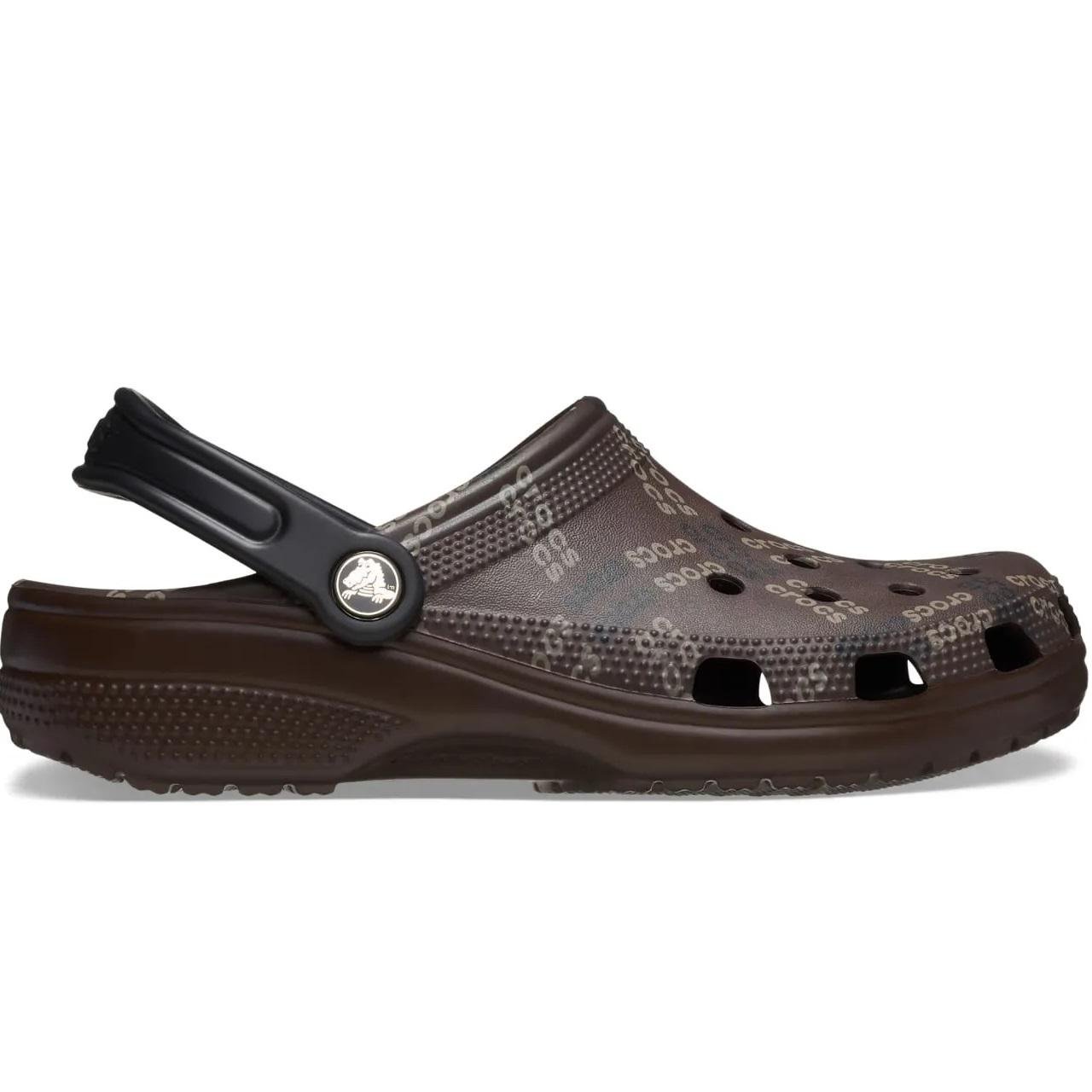 Сабо Crocs Classic Logo Pattern Clog 210806 M7W9 р. 40/26 см Coffee (18966279)