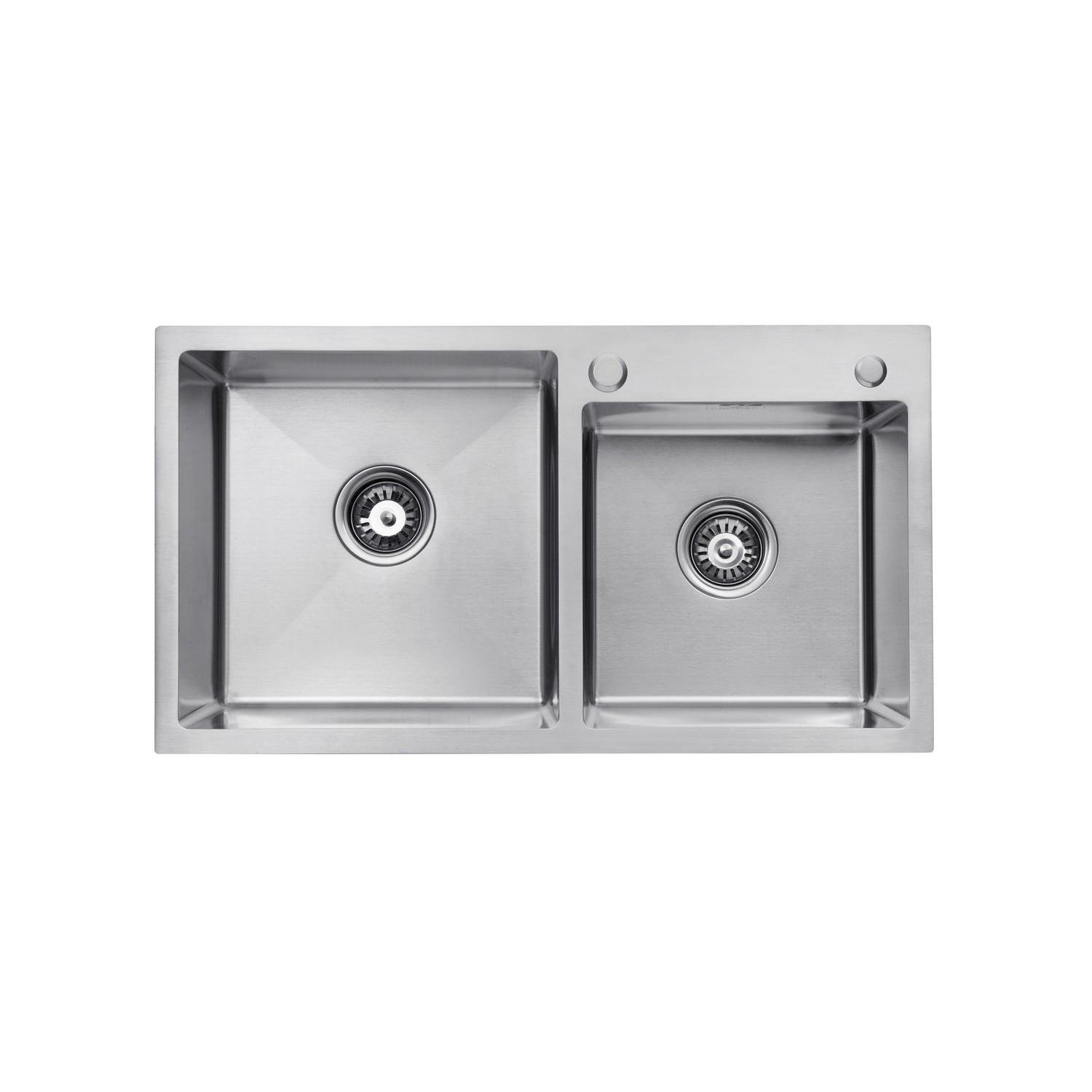 Мойка кухонная Kroner CV022805 прямоугольная из нержавеющей стали 780x430 мм (136408)