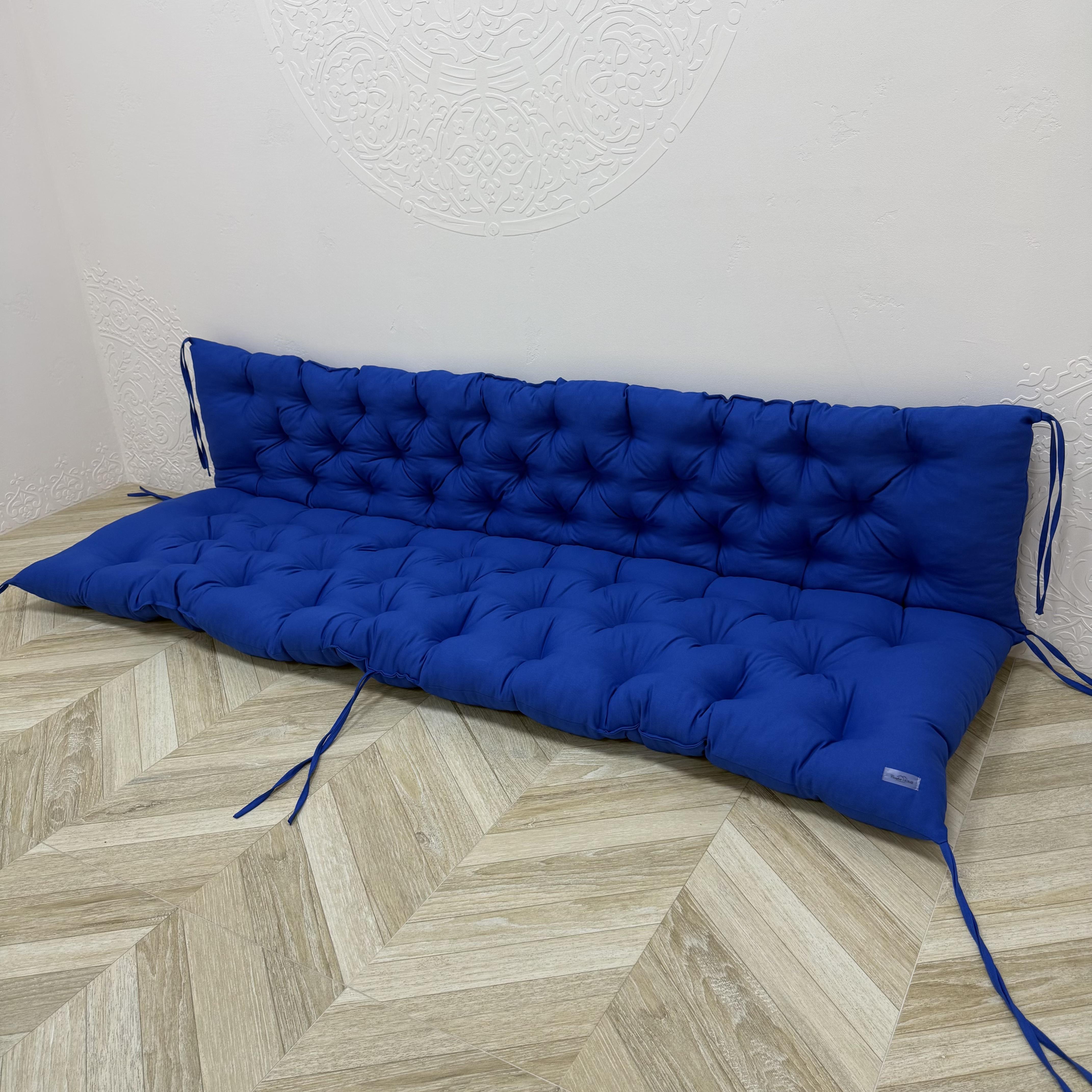 Подушка с каретной стяжкой Comfort Home на поддоны/качели/каркасы/садовую мебель панама 100х50х50 см
