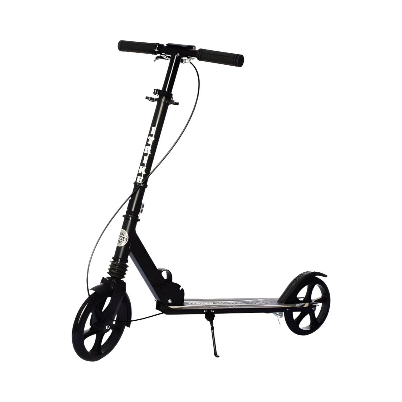 Самокат городской SR 2-049-1-B взрослый алюминиевый с подставкой и ручным тормозом Черный (26395885)