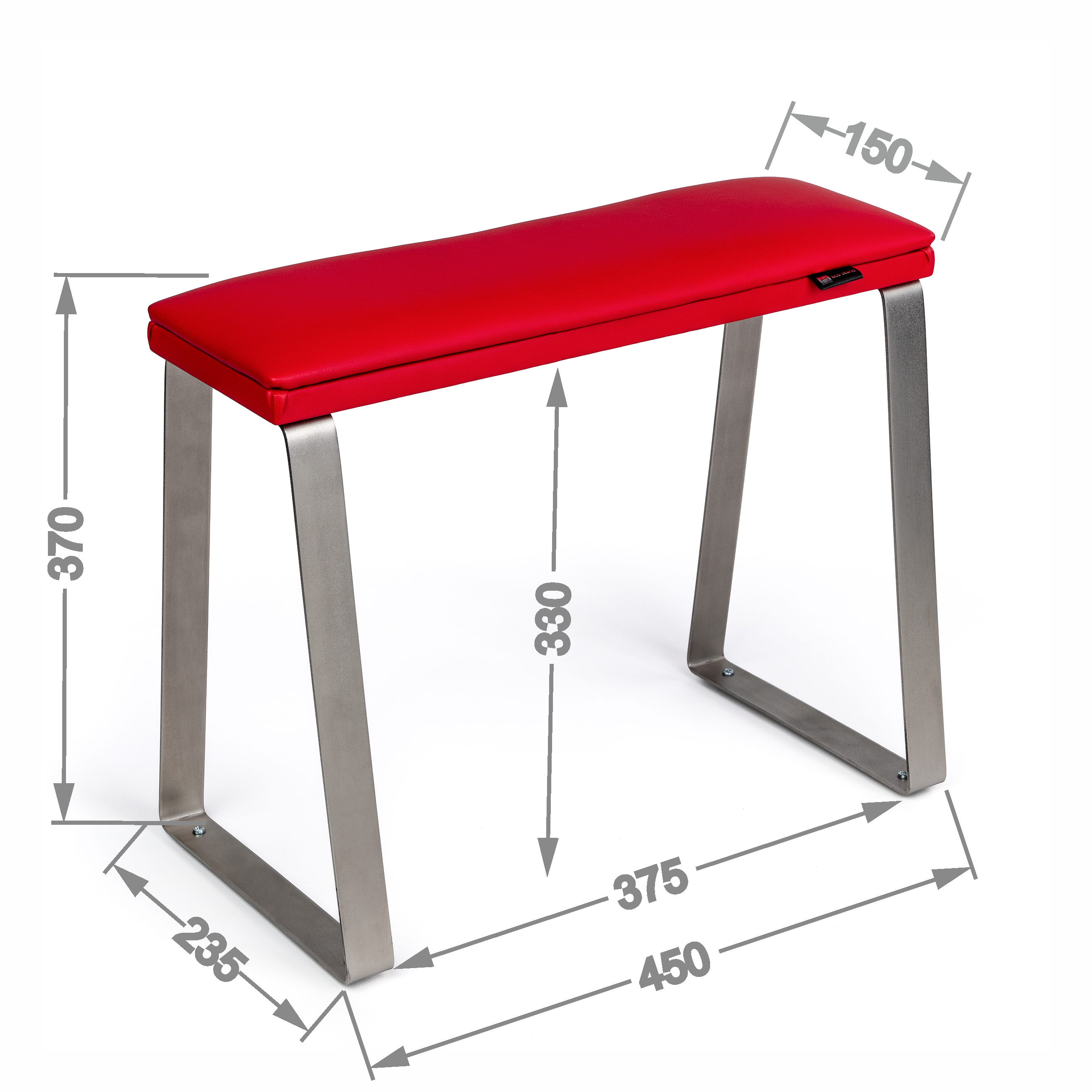 Педикюрная подставка для ног eco stand PADIX на металлических ножках Красный (26398060) - фото 6