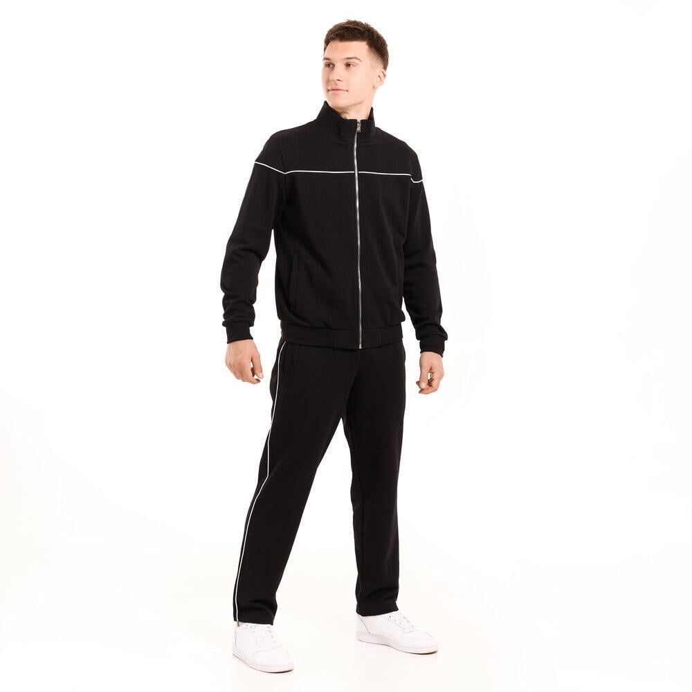 Спортивний костюм чоловічий Brume щільний на блискавці 3XL Чорний (26486/5) - фото 4 Спортивний костюм чоловічий Brume щільний на блискавці 3XL Чорний (26486/5) - фото 4
