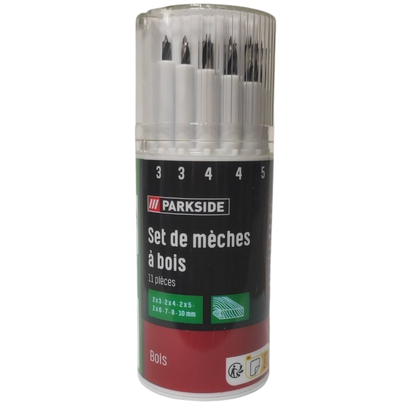 Набор сверл по дереву PARKSIDE Set de Mèches à Bois 11 шт. (2058822654)