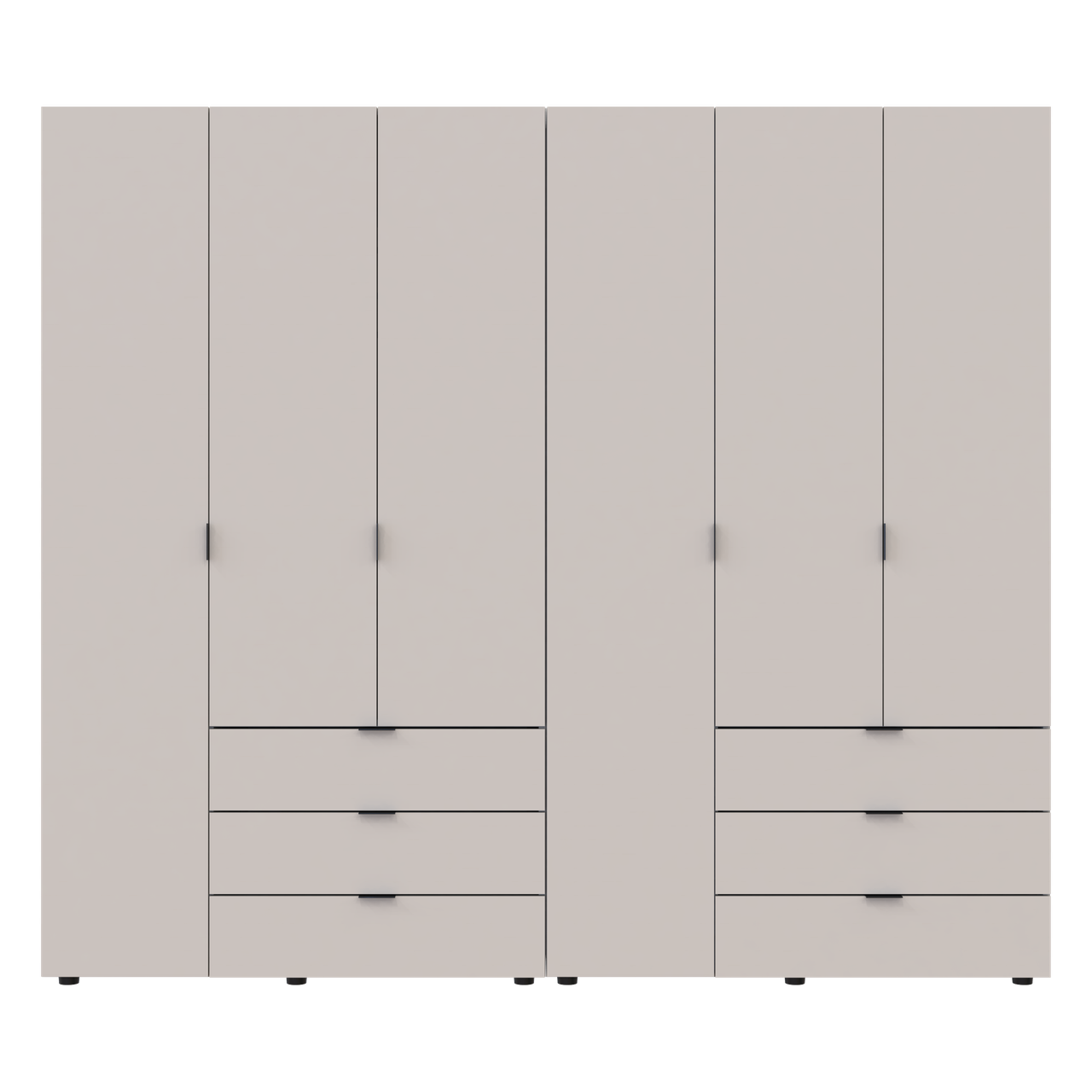 Комплект шаф для одягу Doros Гелар 232,4х49,5х203,4 см 2 шт. Кашемір (DRS-011241)