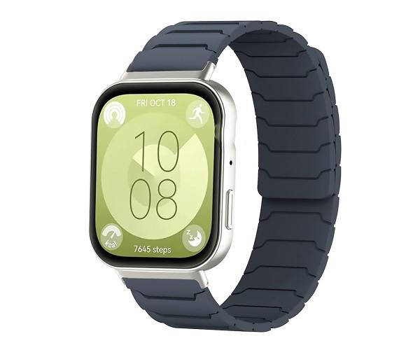 Ремешок Silicone Magnetic для смарт-часов Amazfit Active/Active 2 20 мм Темно-серый Ремешок Silicone Magnetic для смарт-часов Amazfit Active/Active 2 20 мм Темно-серый