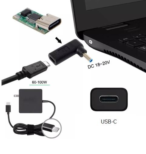 Переходник для зарядки ноутбука от повербанка Acer USB Type-C на DC 5,5х1,7 + PD Triger 19,5V 100W - фото 2