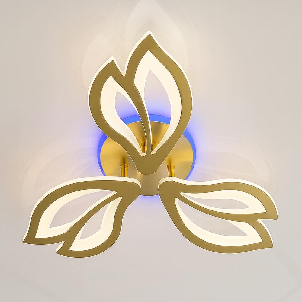 Люстра потолочная светодиодная Light House SY-20266/3 GD/RGB D535хH95 60W/19W Pult Золотой