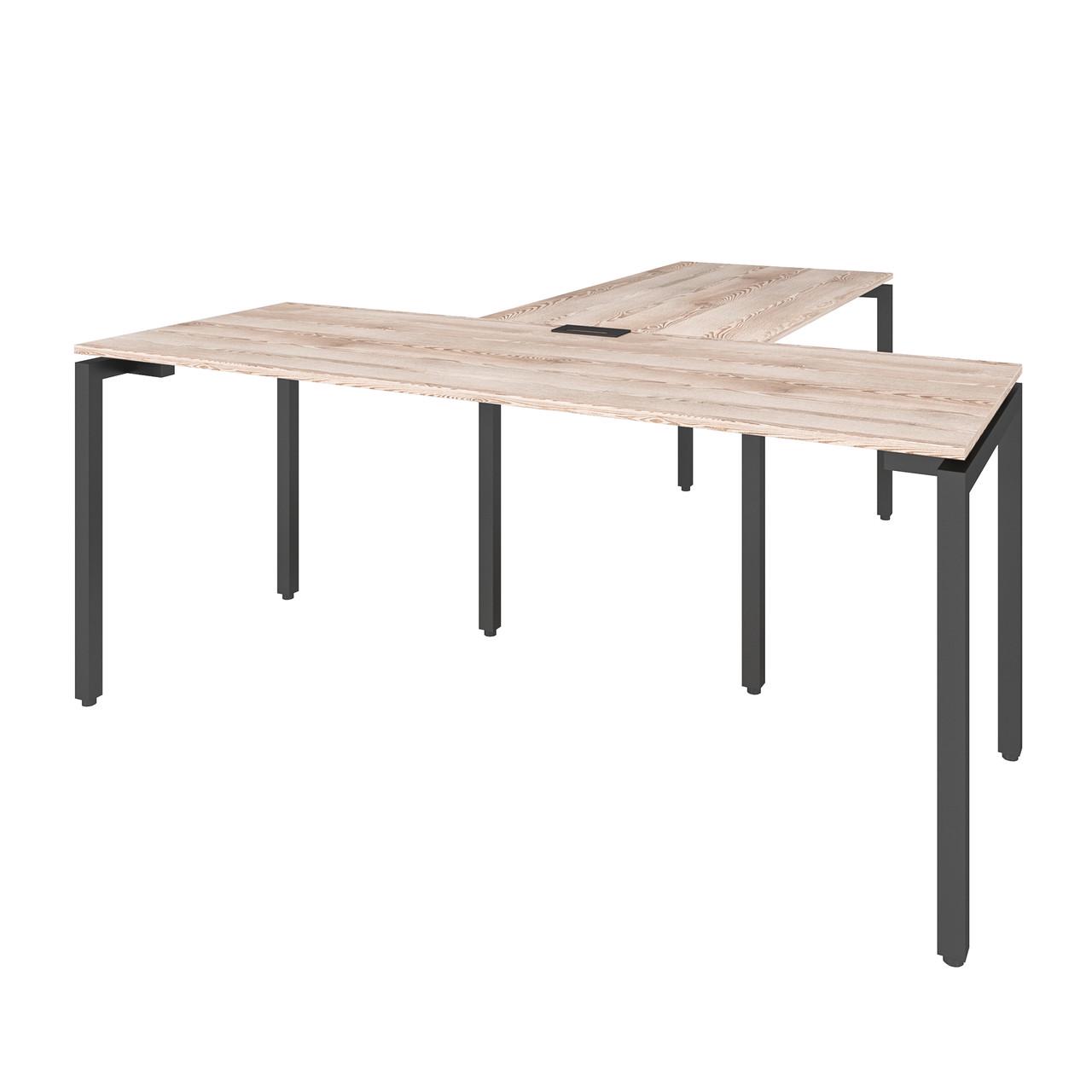 Офисный письменный стол Loft Details KPB180b с брифингом Сосна лофт кремовая