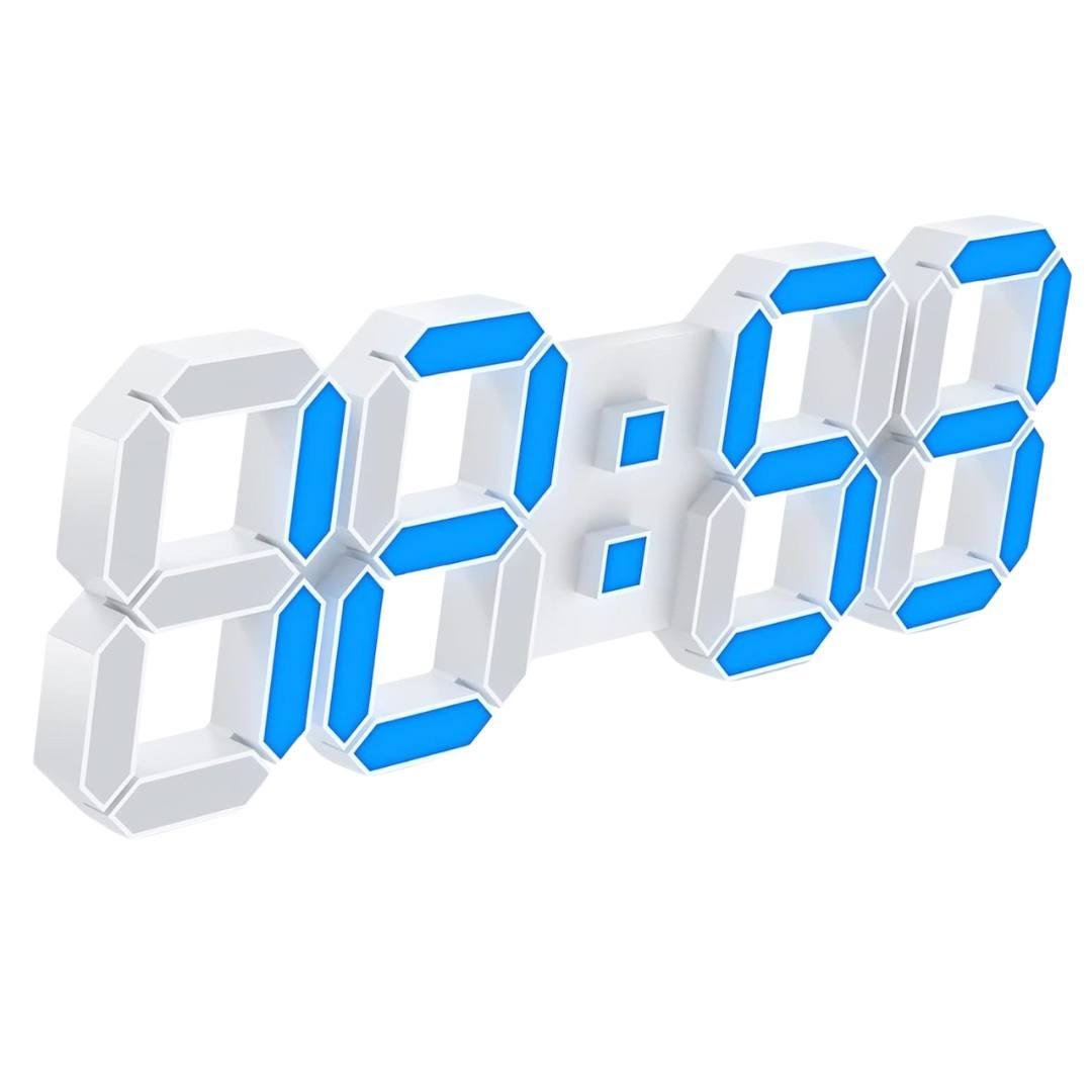 Годинник настільний електронний 3D Bodasan з будильником термометром синє підсвічування Білий (HG3D) - фото 1 Годинник настільний електронний 3D Bodasan з будильником термометром синє підсвічування Білий (HG3D) - фото 1