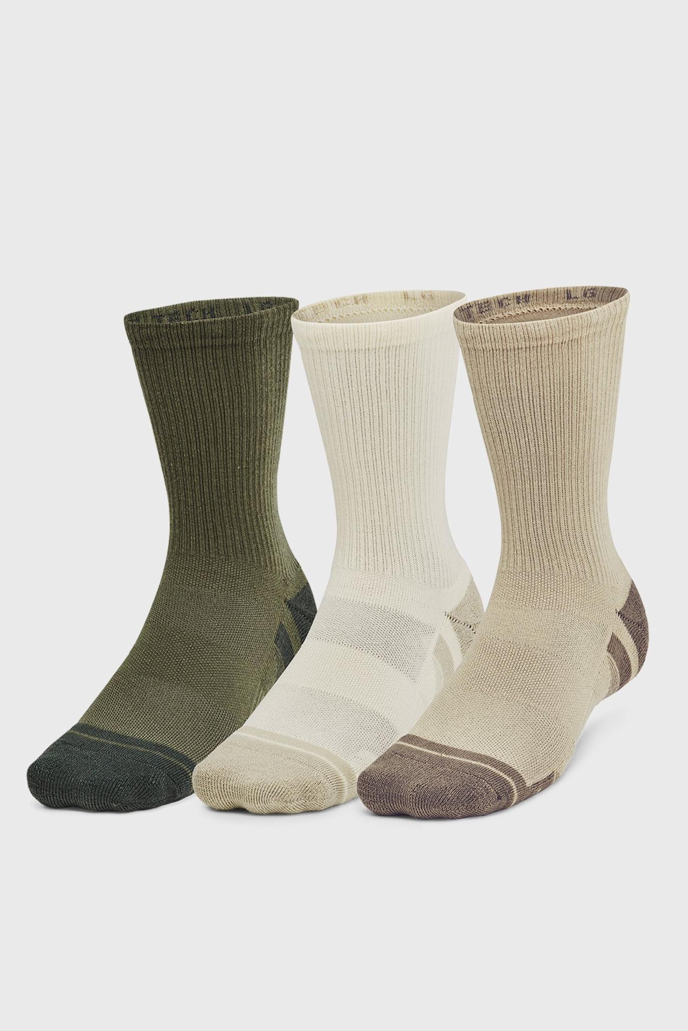 Шкарпетки чоловічі UA Performance Tech 3pk Crew XL Бежевий (1379512-299 XL)
