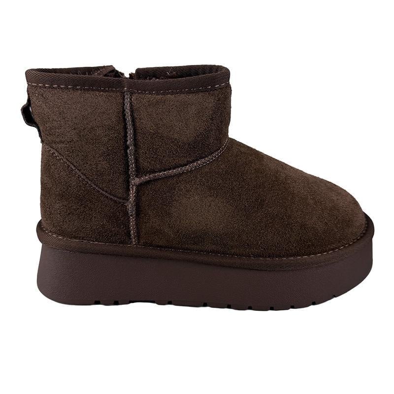 Угги женские замшевые на платформе 504-7 p. 41 26,5 см Шоколадный