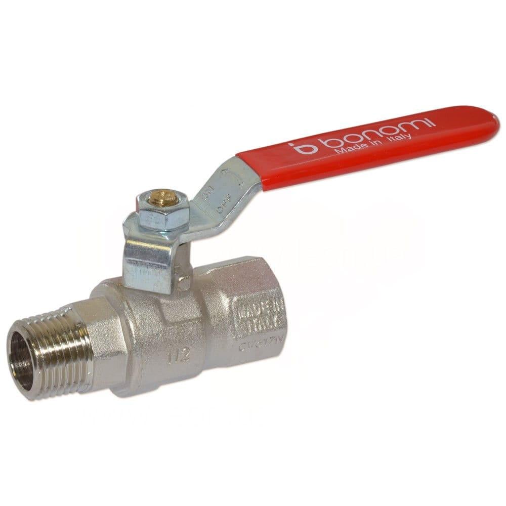 Кран кульовий Bonomi Missouri 1/2" ВЗ прямий латунь (79570104) Кран кульовий Bonomi Missouri 1/2" ВЗ прямий латунь (79570104)