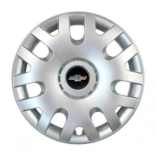 Автомобильные колпаки SKS 204 R14 с логотипом Chevrolet 4 шт. Серебристый