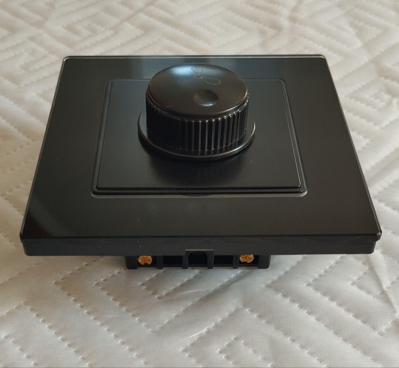 Регулятор оборотов вентилятора Glass стеклопластик и коробка монтажная Black - фото 6 Регулятор оборотов вентилятора Glass стеклопластик и коробка монтажная Black - фото 6