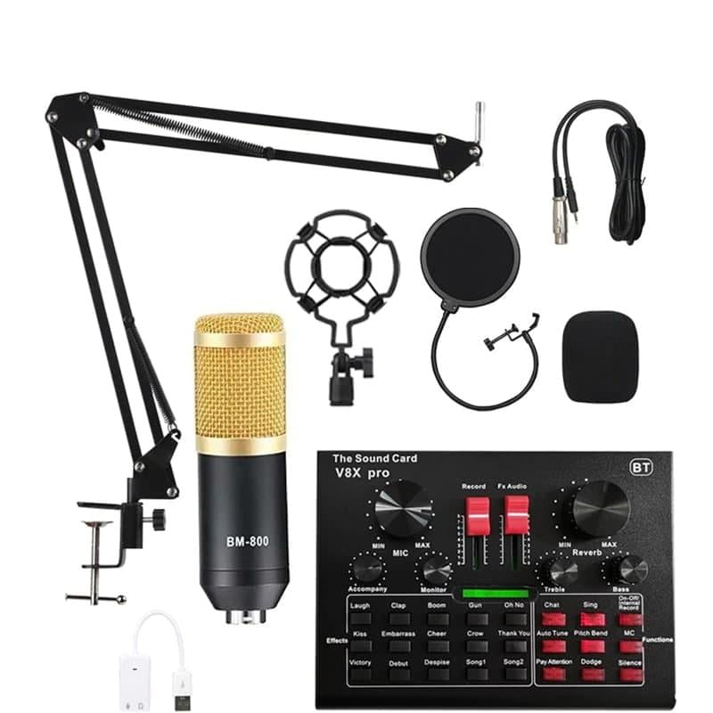 Микрофон конденсаторный однонаправленный с пантографом и звуковой картой (67a2dc4f)