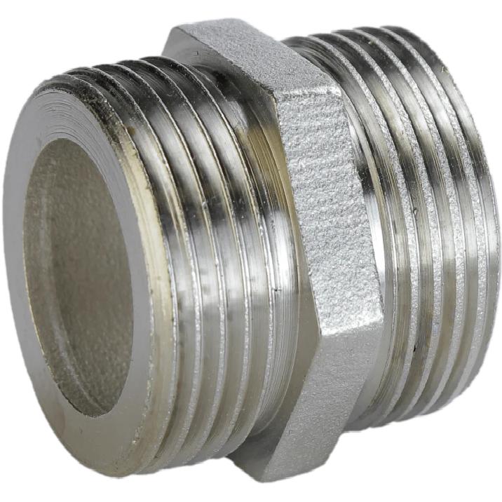 Ниппель VA А0506-1А никелированный под прокладку 1х1" (000026907)