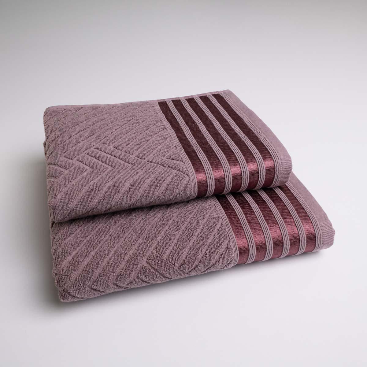 Комплект махровых полотенец GM Textile SOFT 50х90/70х140 см 500 г/м2 2 шт. Виноградный (rms500-k2-grape)
