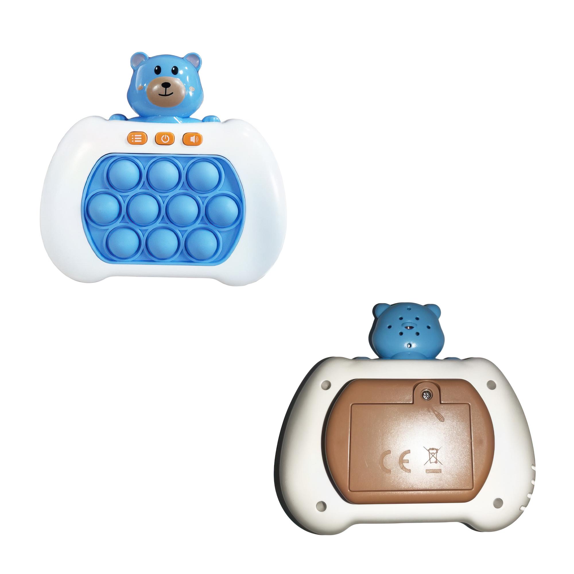 Дитяча іграшка-антистрес Quick Push Puzzle Game Fast №205В 4 режими з підсвічуванням Блакитний - фото 3