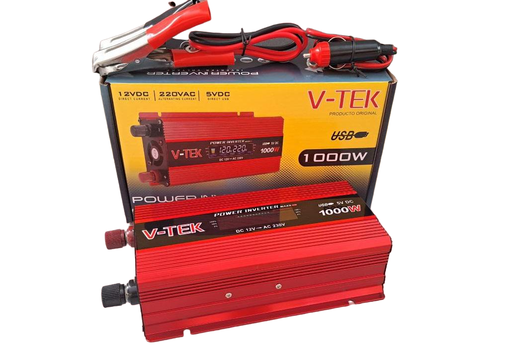 Преобразователь напряжения V-TEK 12-220V 1000W с дисплеем (12280643) - фото 1 Преобразователь напряжения V-TEK 12-220V 1000W с дисплеем (12280643) - фото 1