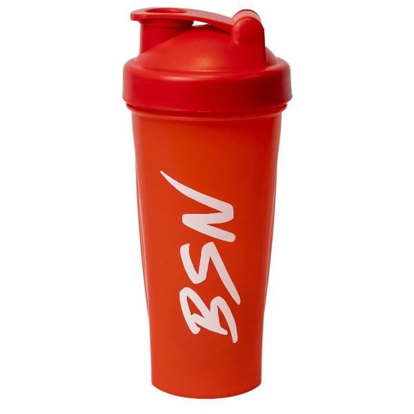 Шейкер спортивный BSN из пластика с шариком 700 мл Красный (124-125-sh-BSNr-700)