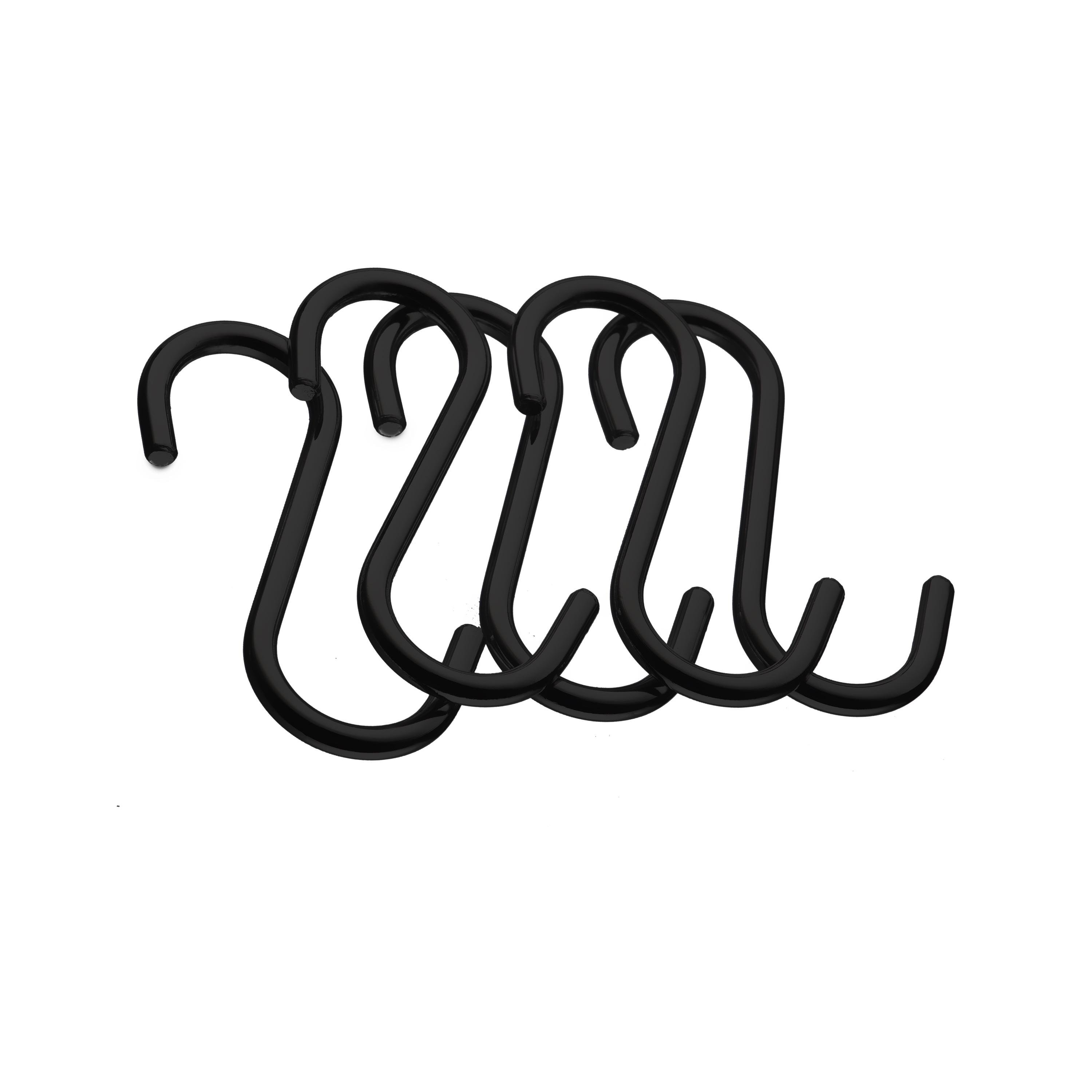 Набор крючков маленьких для рейлинга Homax 5 шт. Черный матовый (LE 311 С ВL)