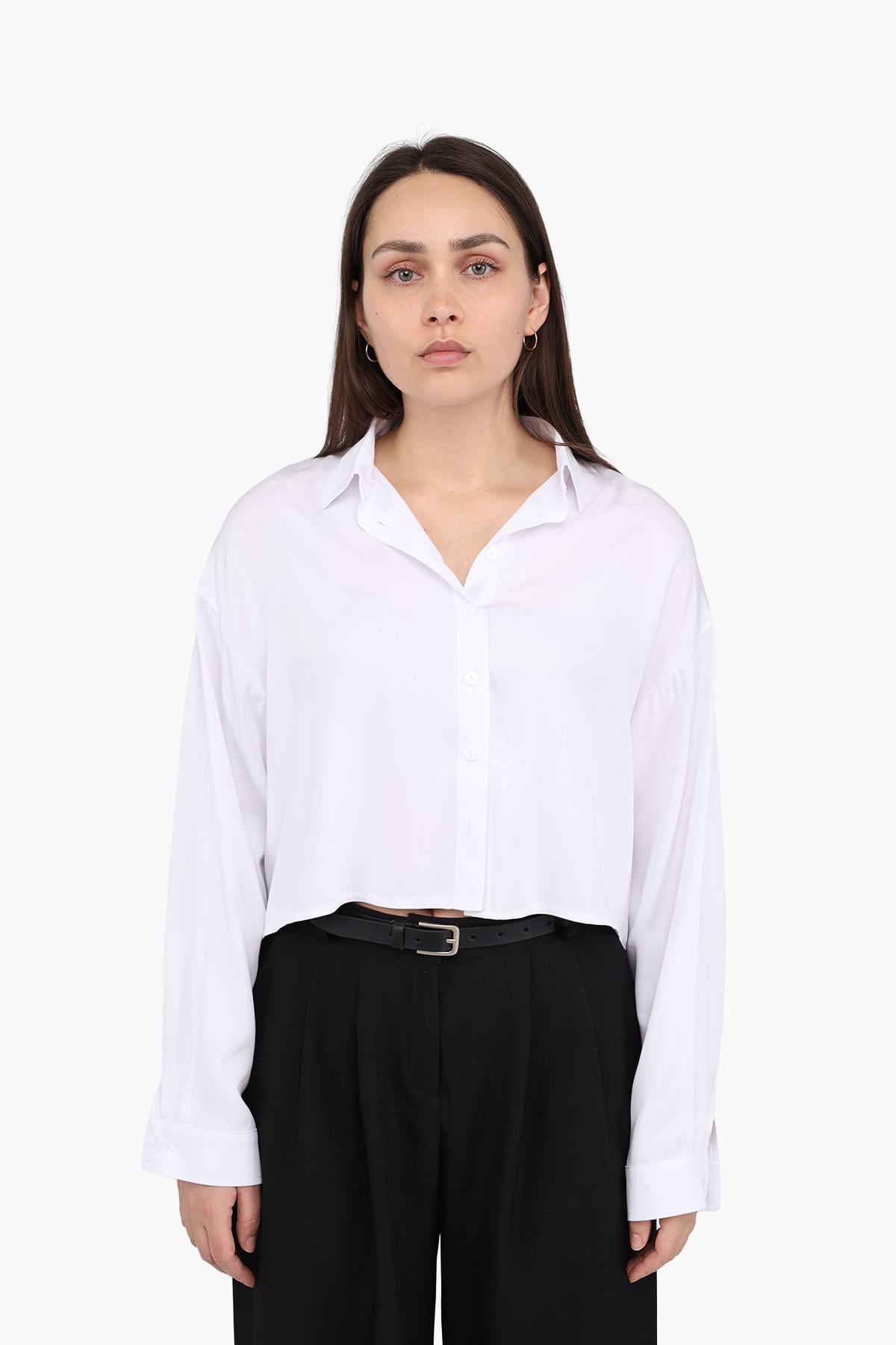 Рубашка женская с длинным рукавом Yuki ЦБ-00291418 р. 48 Белый (35965015) Рубашка женская с длинным рукавом Yuki ЦБ-00291418 р. 48 Белый (35965015)
